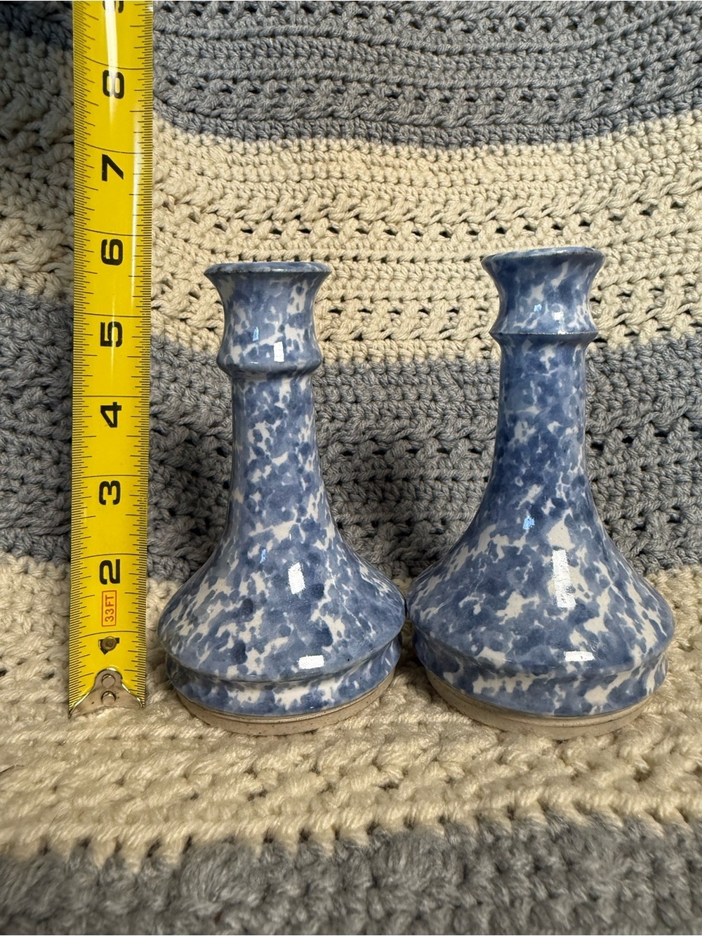 Gerald Henn Vintage Pottery Country Home Collection Candlestick Holders